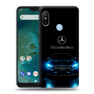 Пластиковый чехол на Xiaomi Mi A2 Lite с принтом Mercedes Мерседес
