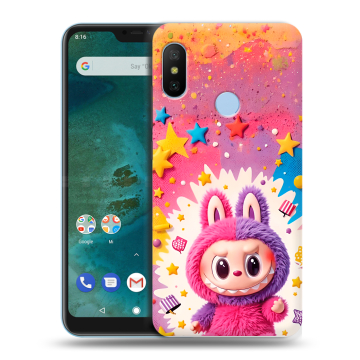 Пластиковый чехол на Xiaomi Mi A2 Lite с принтом Labubu Лабубу Пластиковый чехол на Xiaomi Mi A2 Lite с принтом Labubu Лабубу