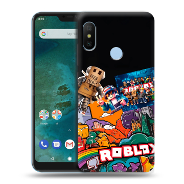 Пластиковый чехол на Xiaomi Mi A2 Lite с принтом Roblox Роблокс Пластиковый чехол на Xiaomi Mi A2 Lite с принтом Roblox Роблокс