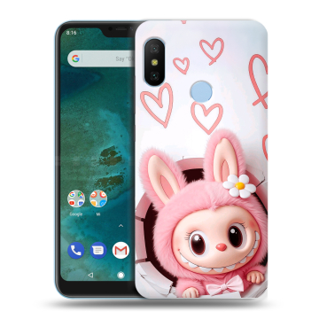 Пластиковый чехол на Xiaomi Mi A2 Lite с принтом Labubu Лабубу