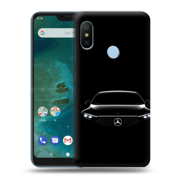 Пластиковый чехол на Xiaomi Mi A2 Lite с принтом Mercedes Мерседес Пластиковый чехол на Xiaomi Mi A2 Lite с принтом Mercedes Мерседес