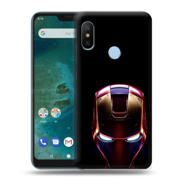 Пластиковый чехол на Xiaomi Mi A2 Lite с принтом IronMan Железный человек Пластиковый чехол на Xiaomi Mi A2 Lite с принтом IronMan Железный человек