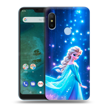 Пластиковый чехол на Xiaomi Mi A2 Lite с принтом Холодное сердце Frozen Пластиковый чехол на Xiaomi Mi A2 Lite с принтом Холодное сердце Frozen