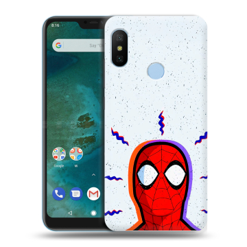 Пластиковый чехол на Xiaomi Mi A2 Lite с принтом Spiderman Человек паук