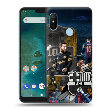 Пластиковый чехол на Xiaomi Mi A2 Lite с принтом Messi Barcelona Пластиковый чехол на Xiaomi Mi A2 Lite с принтом Messi Barcelona