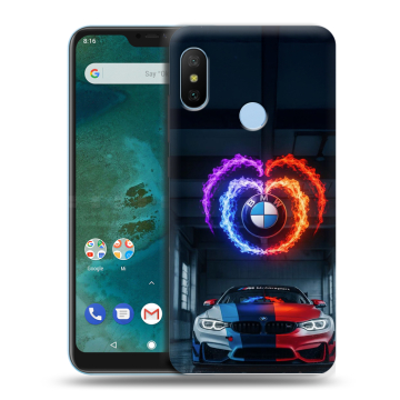 Пластиковый чехол на Xiaomi Mi A2 Lite с принтом BMW БМВ Пластиковый чехол на Xiaomi Mi A2 Lite с принтом BMW БМВ