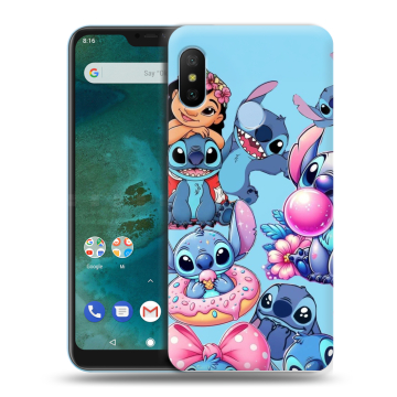 Пластиковый чехол на Xiaomi Mi A2 Lite с принтом Лило и Стич