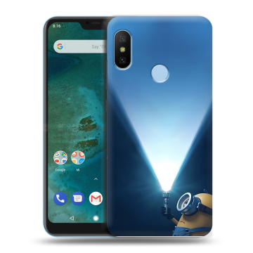 Пластиковый чехол на Xiaomi Mi A2 Lite с принтом Миньоны Пластиковый чехол на Xiaomi Mi A2 Lite с принтом Миньоны