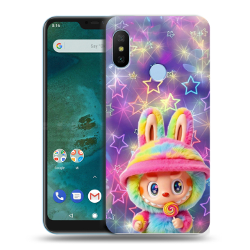 Пластиковый чехол на Xiaomi Mi A2 Lite с принтом Labubu Лабубу Пластиковый чехол на Xiaomi Mi A2 Lite с принтом Labubu Лабубу