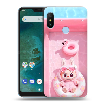 Пластиковый чехол на Xiaomi Mi A2 Lite с принтом Labubu Лабубу Пластиковый чехол на Xiaomi Mi A2 Lite с принтом Labubu Лабубу