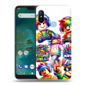 Пластиковый чехол на Xiaomi Mi A2 Lite с принтом Roblox Роблокс Пластиковый чехол на Xiaomi Mi A2 Lite с принтом Roblox Роблокс