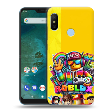 Пластиковый чехол на Xiaomi Mi A2 Lite с принтом Roblox Роблокс Пластиковый чехол на Xiaomi Mi A2 Lite с принтом Roblox Роблокс