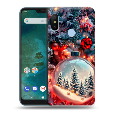 Пластиковый чехол на Xiaomi Mi A2 Lite с принтом Новый год