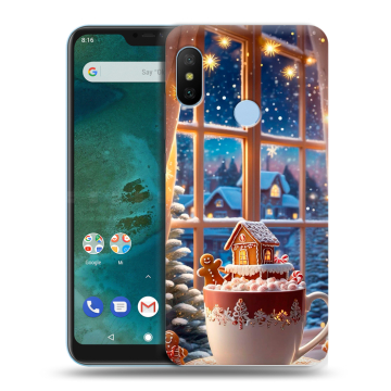 Пластиковый чехол на Xiaomi Mi A2 Lite с принтом Новый год