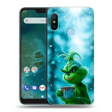 Пластиковый чехол на Xiaomi Mi A2 Lite с принтом Новый год гринч