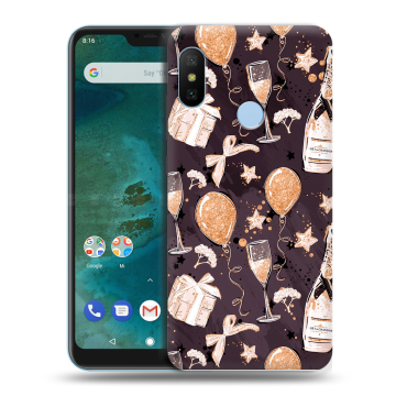 Пластиковый чехол на Xiaomi Mi A2 Lite с принтом Новый год