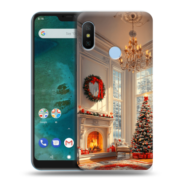 Пластиковый чехол на Xiaomi Mi A2 Lite с принтом Новый год