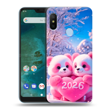 Пластиковый чехол на Xiaomi Mi A2 Lite с принтом Новый год