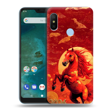 Пластиковый чехол на Xiaomi Mi A2 Lite с принтом Новый год