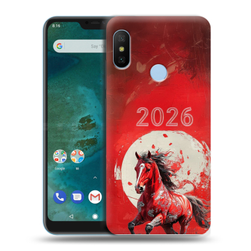 Пластиковый чехол на Xiaomi Mi A2 Lite с принтом Новый год