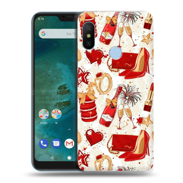 Пластиковый чехол на Xiaomi Mi A2 Lite с принтом Новый год