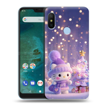 Пластиковый чехол на Xiaomi Mi A2 Lite с принтом Новый год