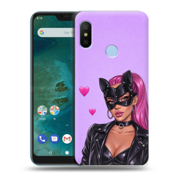 Пластиковый чехол на Xiaomi Mi A2 Lite с принтом женский Пластиковый чехол на Xiaomi Mi A2 Lite с принтом женский