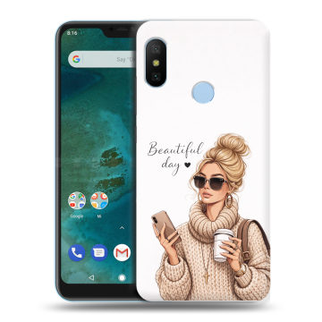 Пластиковый чехол на Xiaomi Mi A2 Lite с принтом женский Пластиковый чехол на Xiaomi Mi A2 Lite с принтом женский