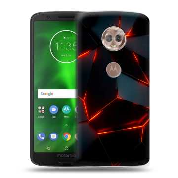 Силиконовый чехол на Motorola Moto G6 с принтом Яркие абстракции