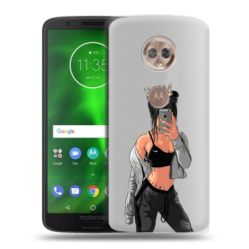 Силиконовый чехол на Motorola Moto G6 с принтом Женские принты