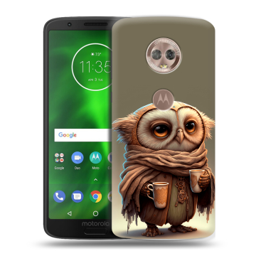 Силиконовый чехол на Motorola Moto G6 с принтом Сова