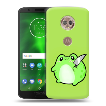 Силиконовый чехол на Motorola Moto G6 с принтом Лягушенок
