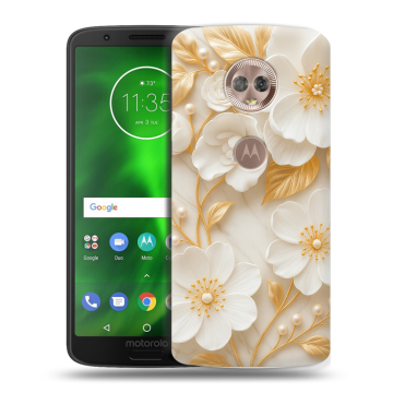 Силиконовый чехол на Motorola Moto G6 с принтом Цветы