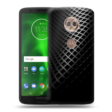 Силиконовый чехол на Motorola Moto G6 с принтом Текстура металла