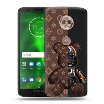 Силиконовый чехол на Motorola Moto G6 с принтом Луи робот