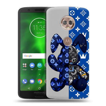 Силиконовый чехол на Motorola Moto G6 с принтом Луи робот