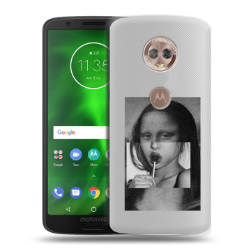 Силиконовый чехол на Motorola Moto G6 с принтом Мона Лиза