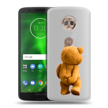 Силиконовый чехол на Motorola Moto G6 с принтом Медведь