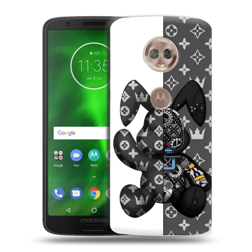 Силиконовый чехол на Motorola Moto G6 с принтом Луи робот