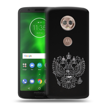 Силиконовый чехол на Motorola Moto G6 с принтом Герб России