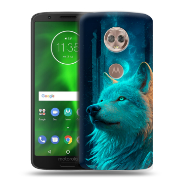 Силиконовый чехол на Motorola Moto G6 с принтом бабочки саккура