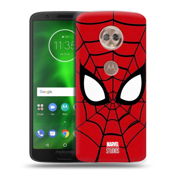 Силиконовый чехол на Motorola Moto G6 с принтом человек паук spiderman Силиконовый чехол на Motorola Moto G6 с принтом человек паук spiderman