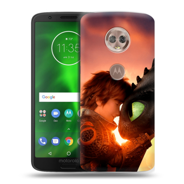 Силиконовый чехол на Motorola Moto G6 с принтом Как приручить дракона