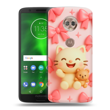 Силиконовый чехол на Motorola Moto G6 с принтом для девочек