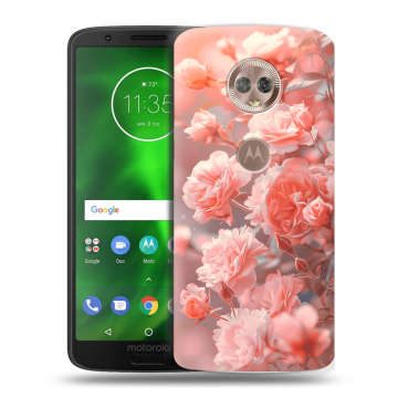Силиконовый чехол на Motorola Moto G6 с принтом Розы цветы
