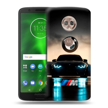 Силиконовый чехол на Motorola Moto G6 с принтом БМВ BMW Силиконовый чехол на Motorola Moto G6 с принтом БМВ BMW