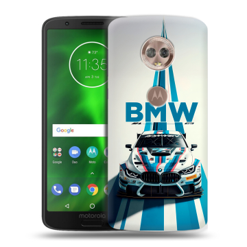 Силиконовый чехол на Motorola Moto G6 с принтом БМВ BMW