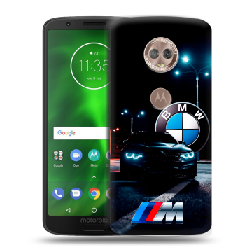 Силиконовый чехол на Motorola Moto G6 с принтом БМВ BMW Силиконовый чехол на Motorola Moto G6 с принтом БМВ BMW