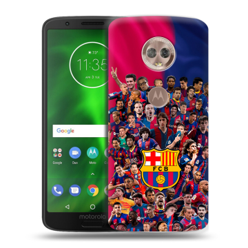 Силиконовый чехол на Motorola Moto G6 с принтом Барселона Barcelona