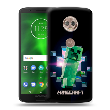 Силиконовый чехол на Motorola Moto G6 с принтом Майнкрафт Minecraft
